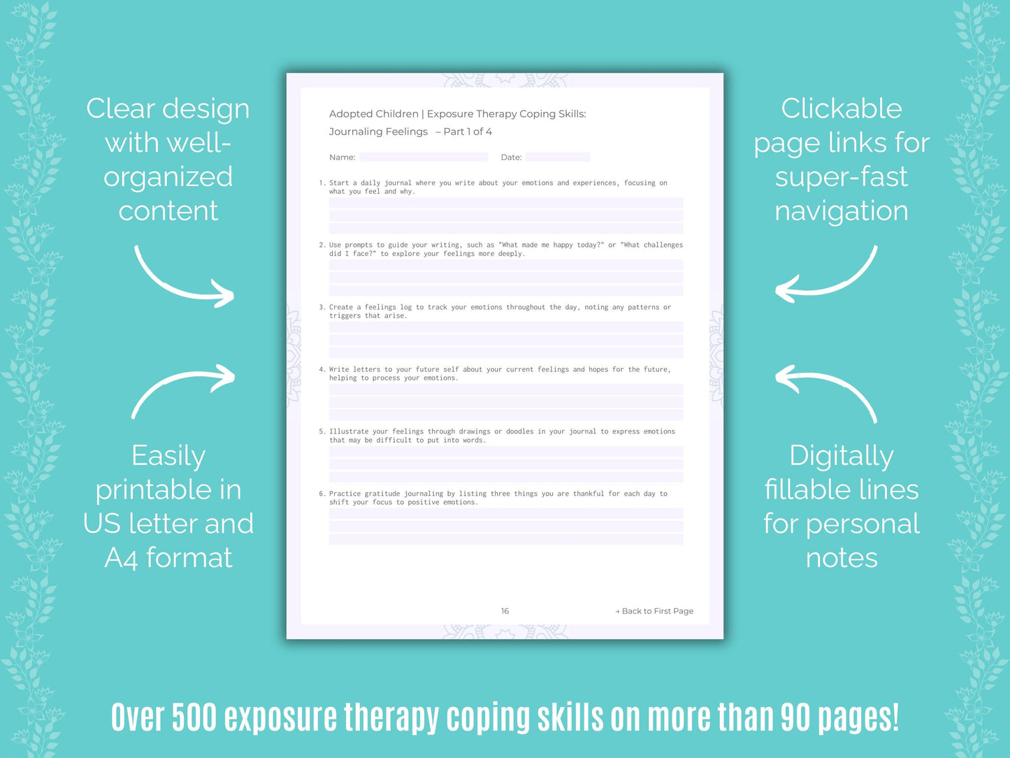 Adopted Children Exposure Therapy Counseling Templates