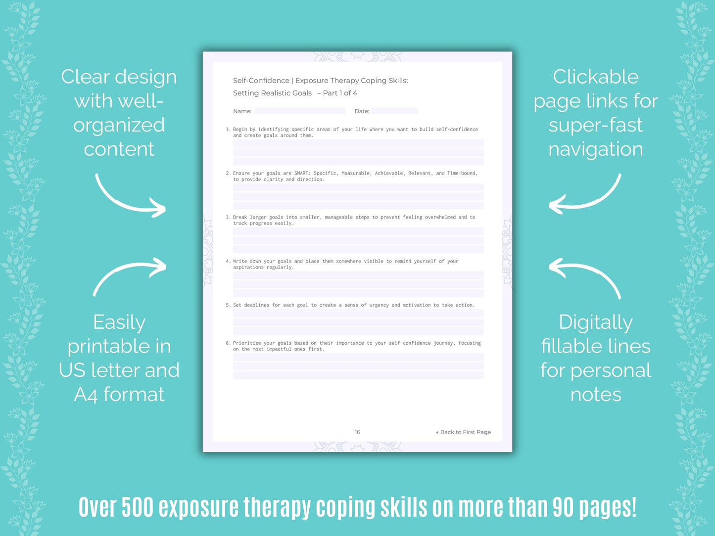 Self-Confidence Exposure Therapy Counseling Templates