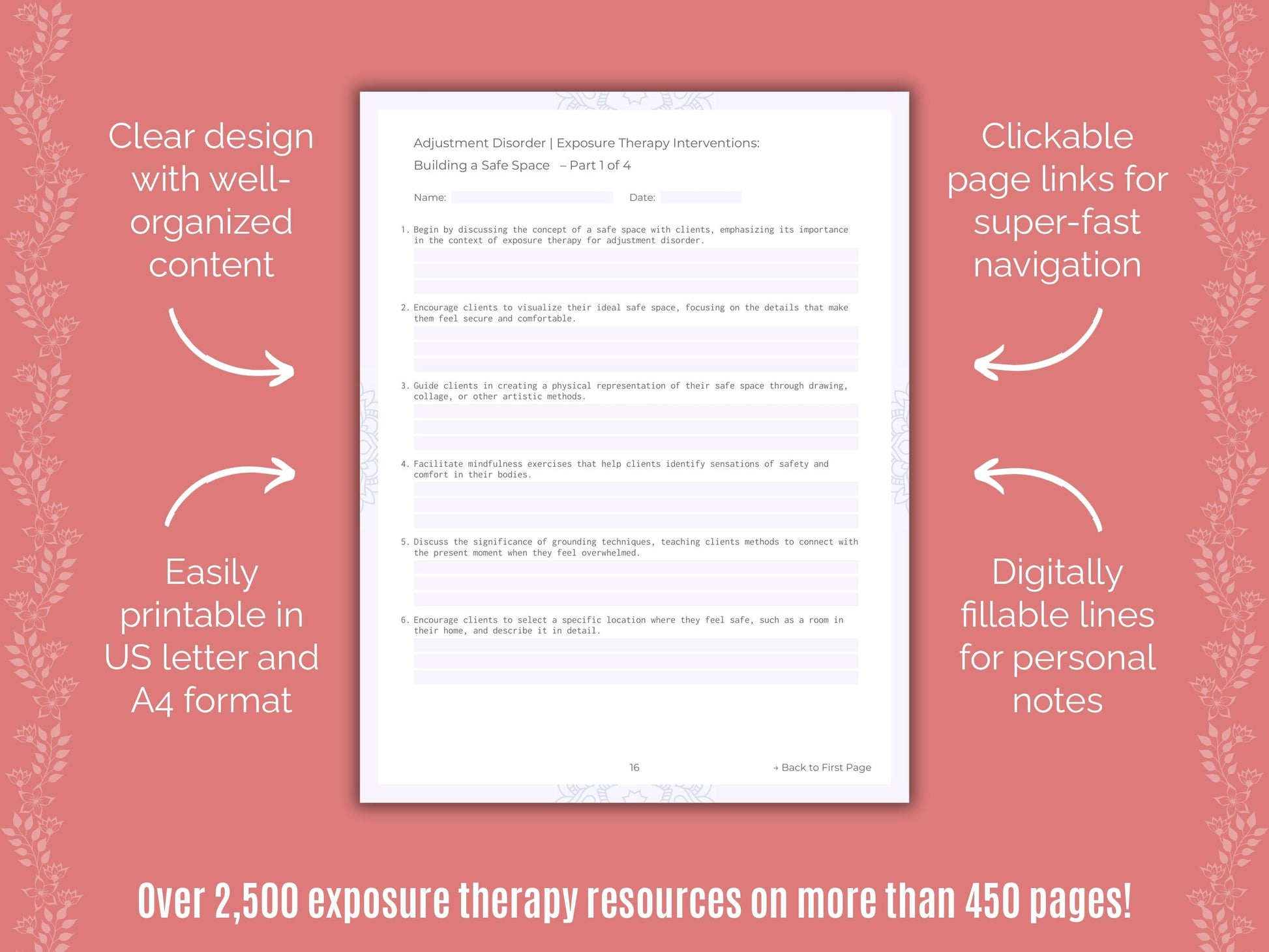 Adjustment Disorder Exposure Therapy Counseling Templates