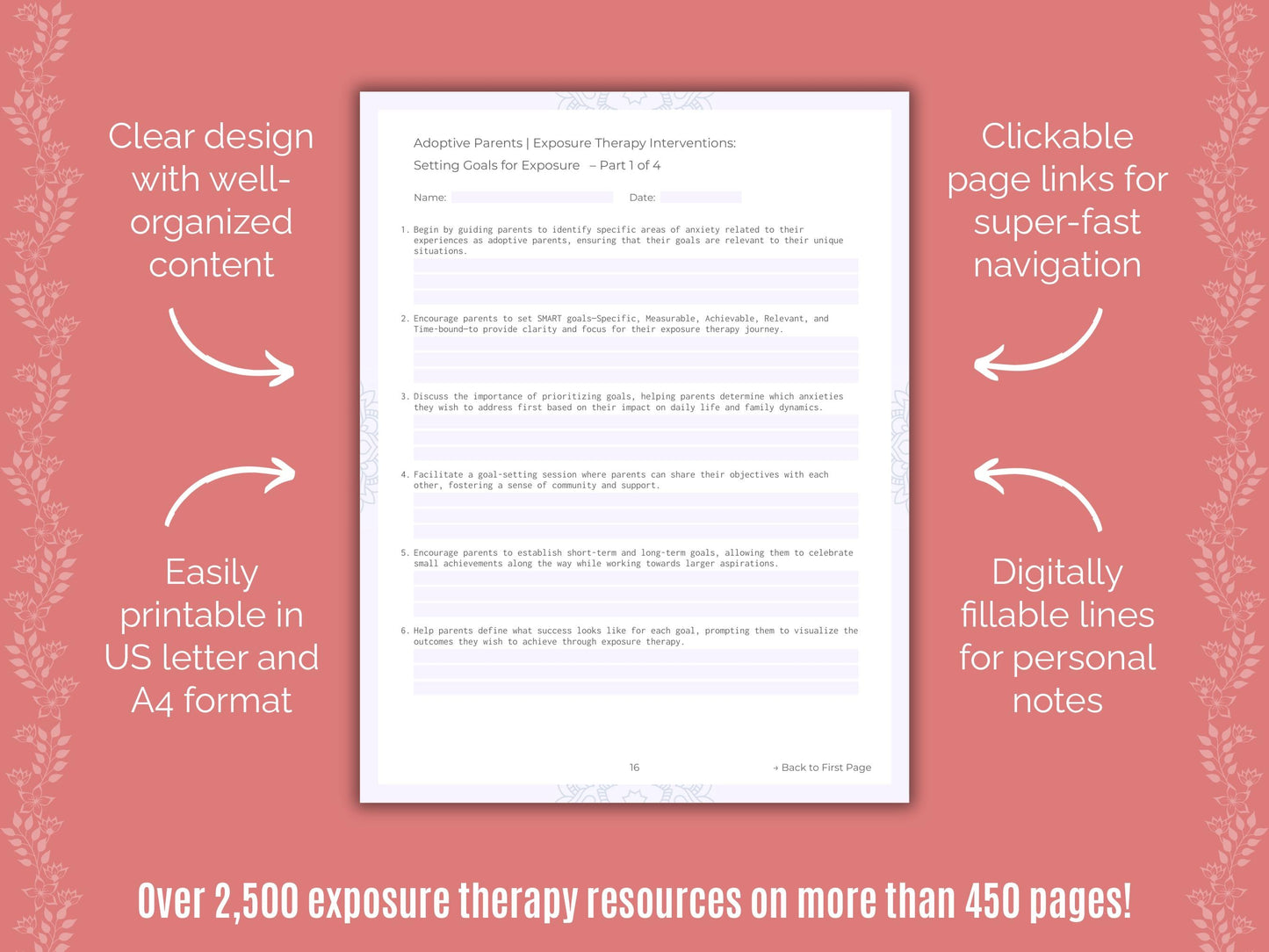 Adoptive Parents Exposure Therapy Counseling Templates