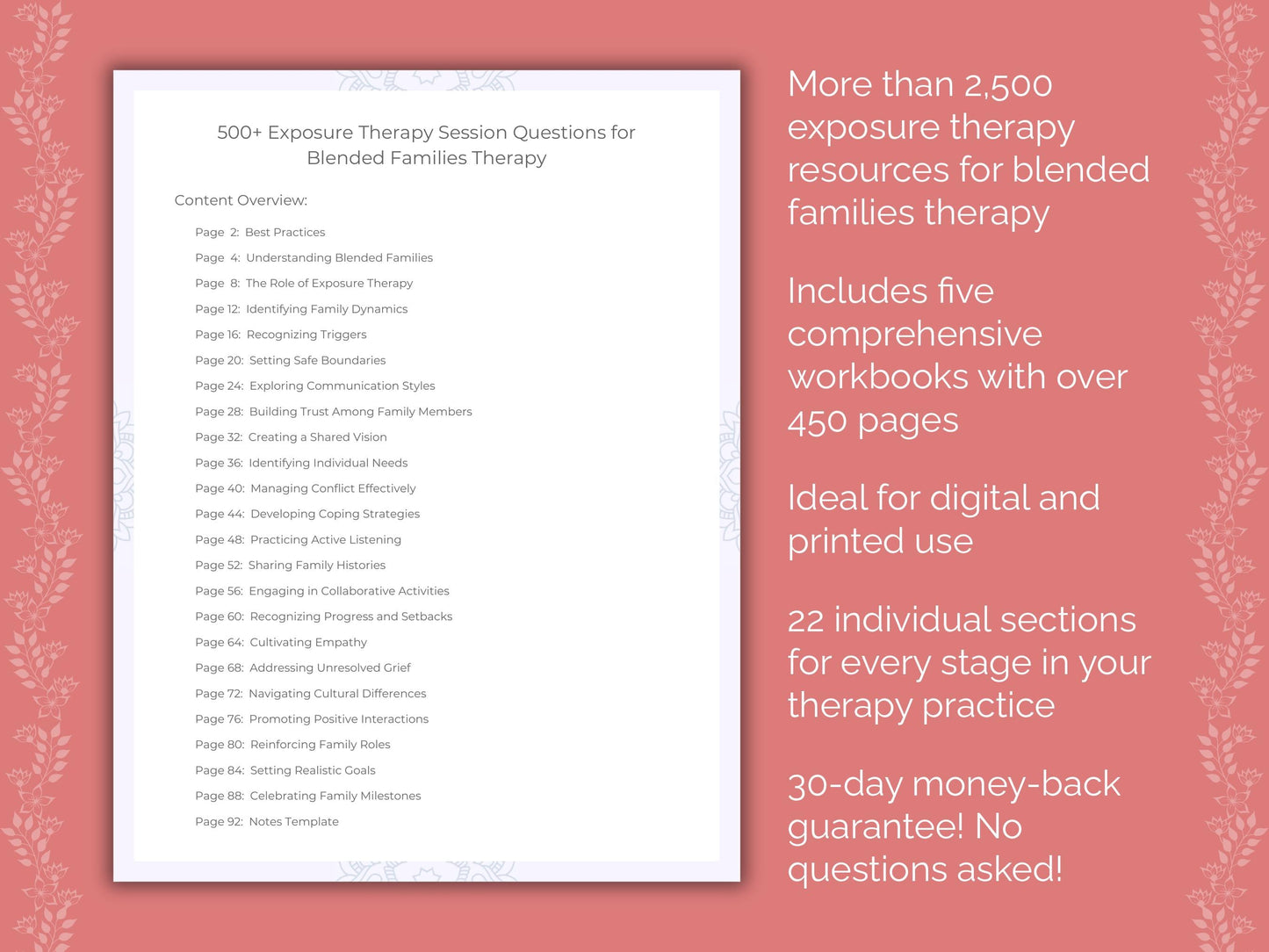 Blended Families Exposure Therapy Therapist Worksheets