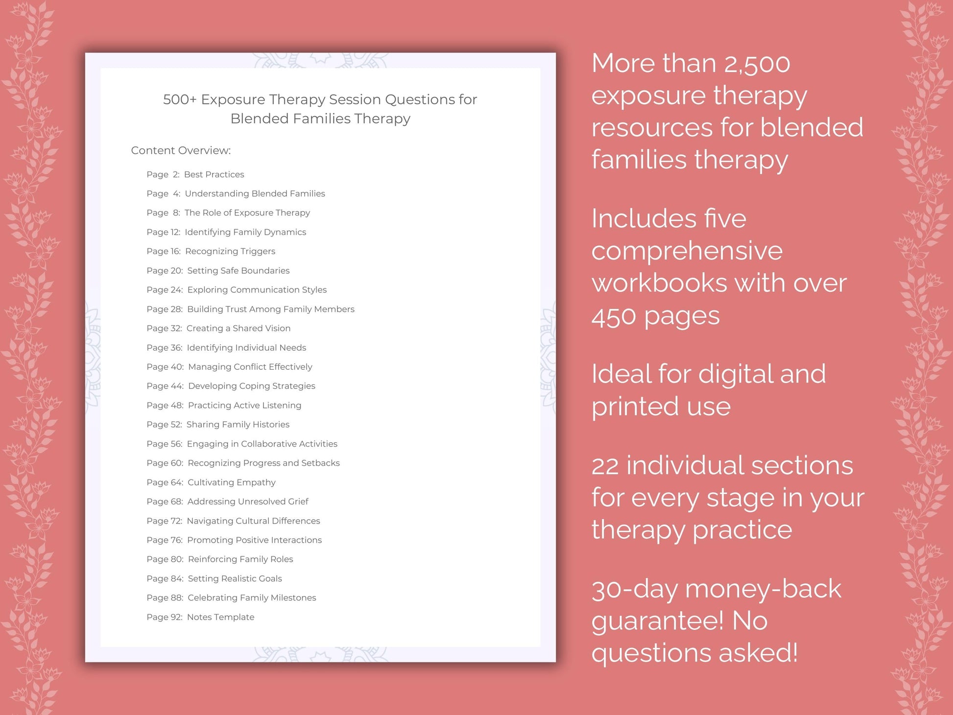 Blended Families Exposure Therapy Therapist Worksheets