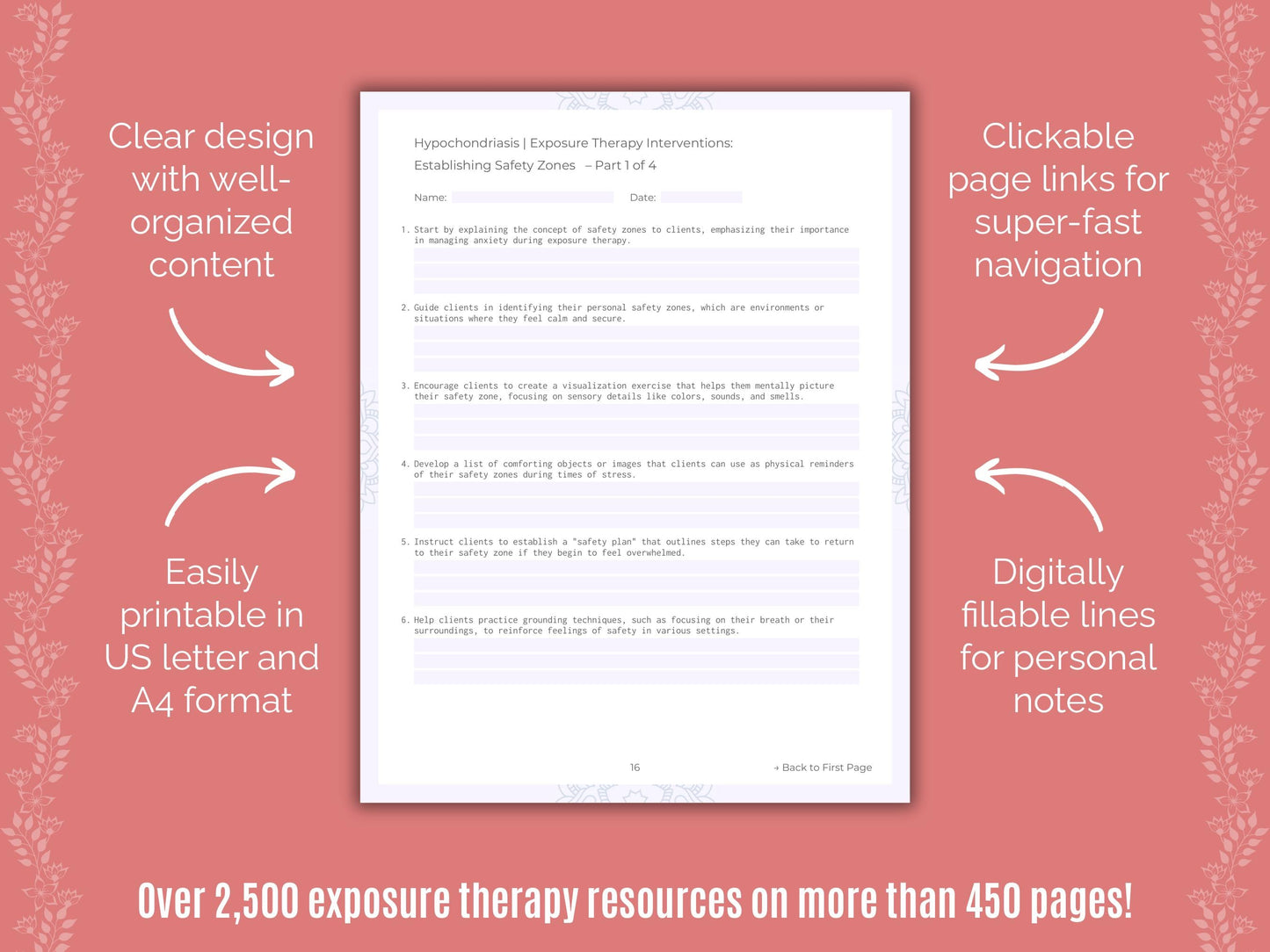 Hypochondriasis Exposure Therapy Counseling Templates