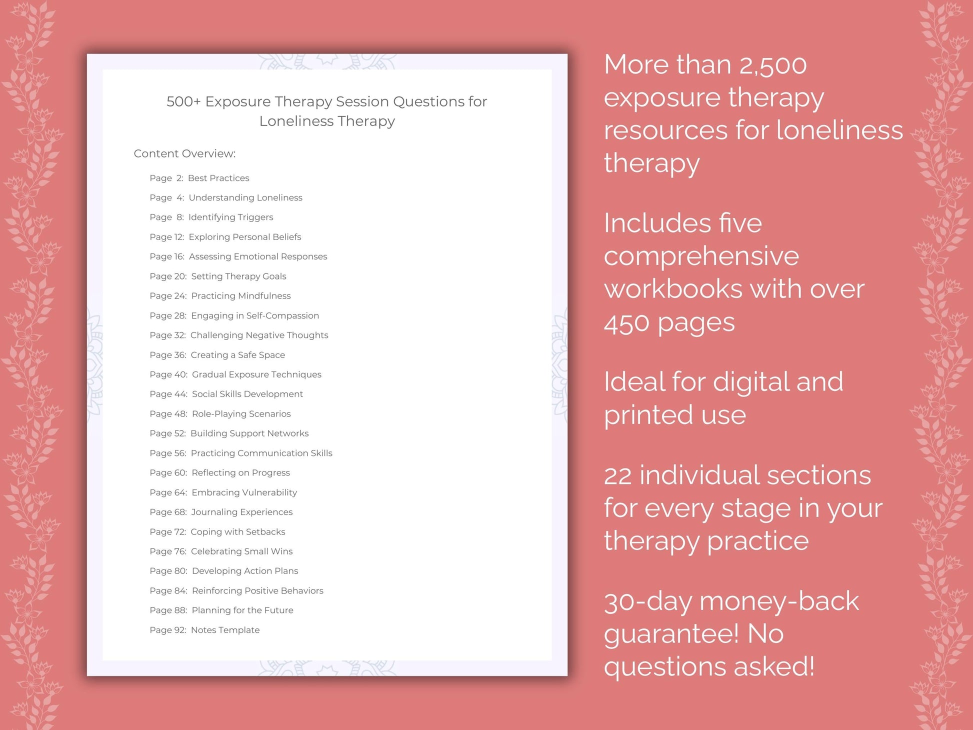 Loneliness Exposure Therapy Therapist Worksheets