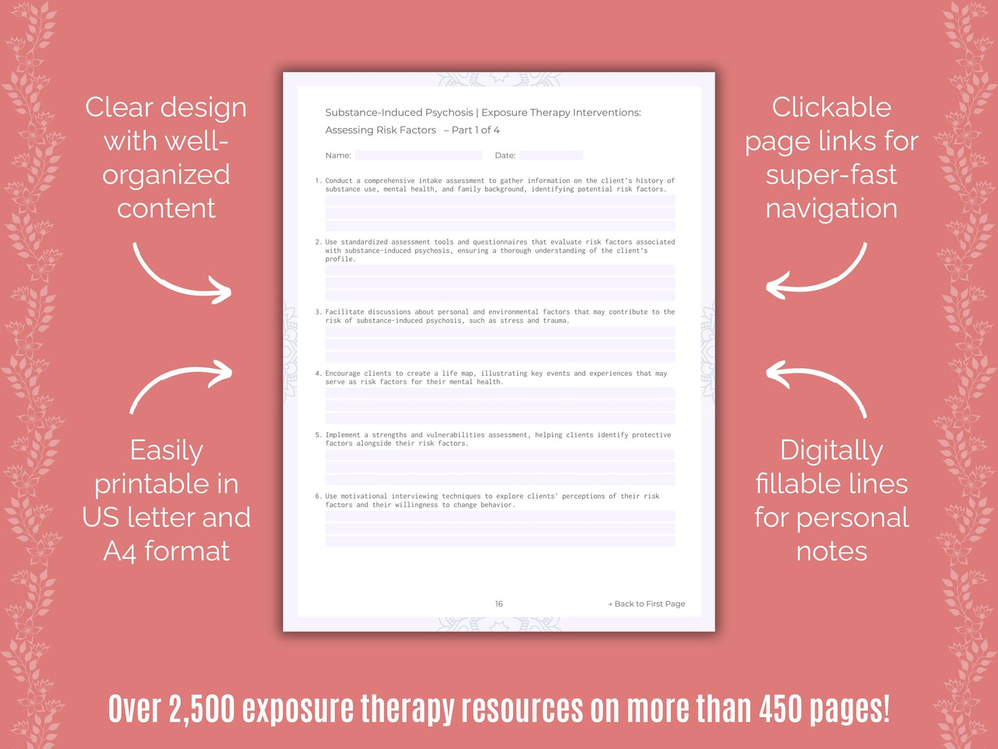 Substance-Induced Psychosis Exposure Therapy Counseling Templates