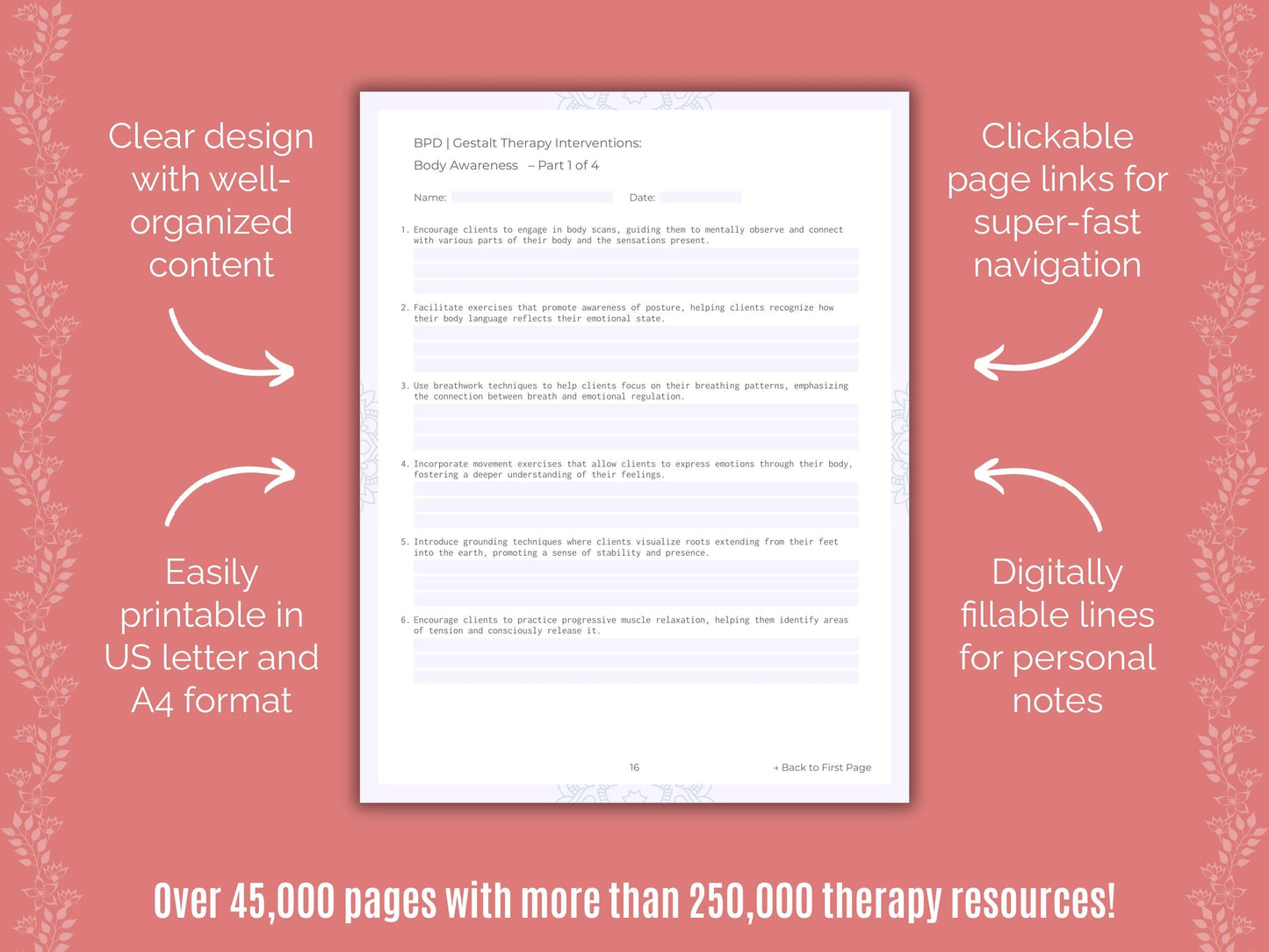 Gestalt Therapy Counselor Cheat Sheets