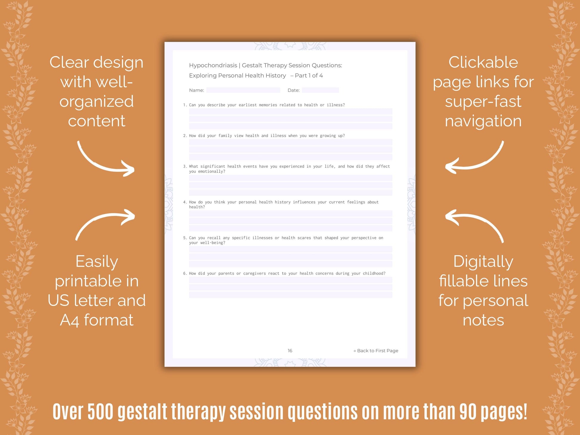 Hypochondriasis Gestalt Therapy Counseling Templates