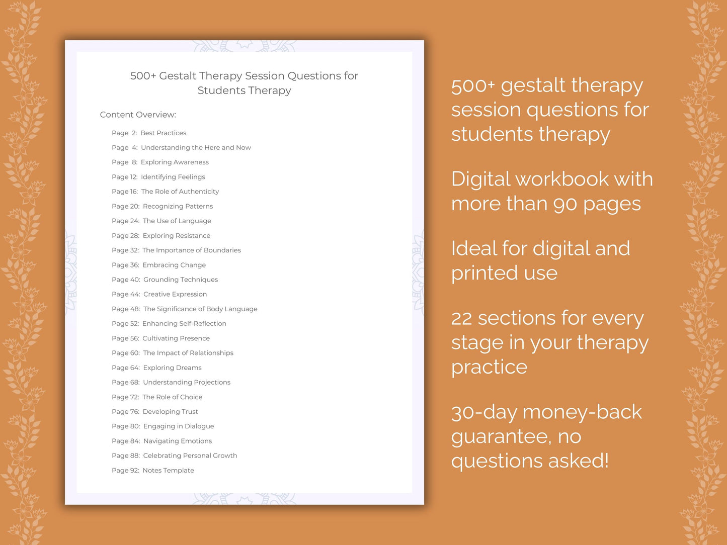 Students Gestalt Therapy Therapist Worksheets