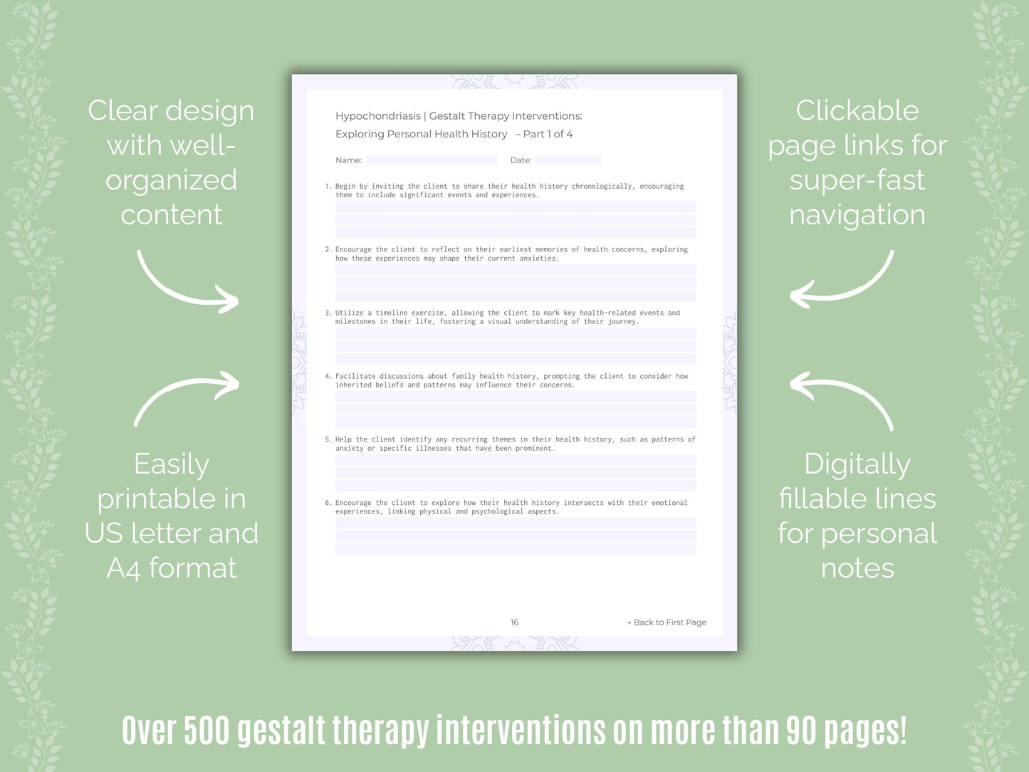 Hypochondriasis Gestalt Therapy Counseling Templates