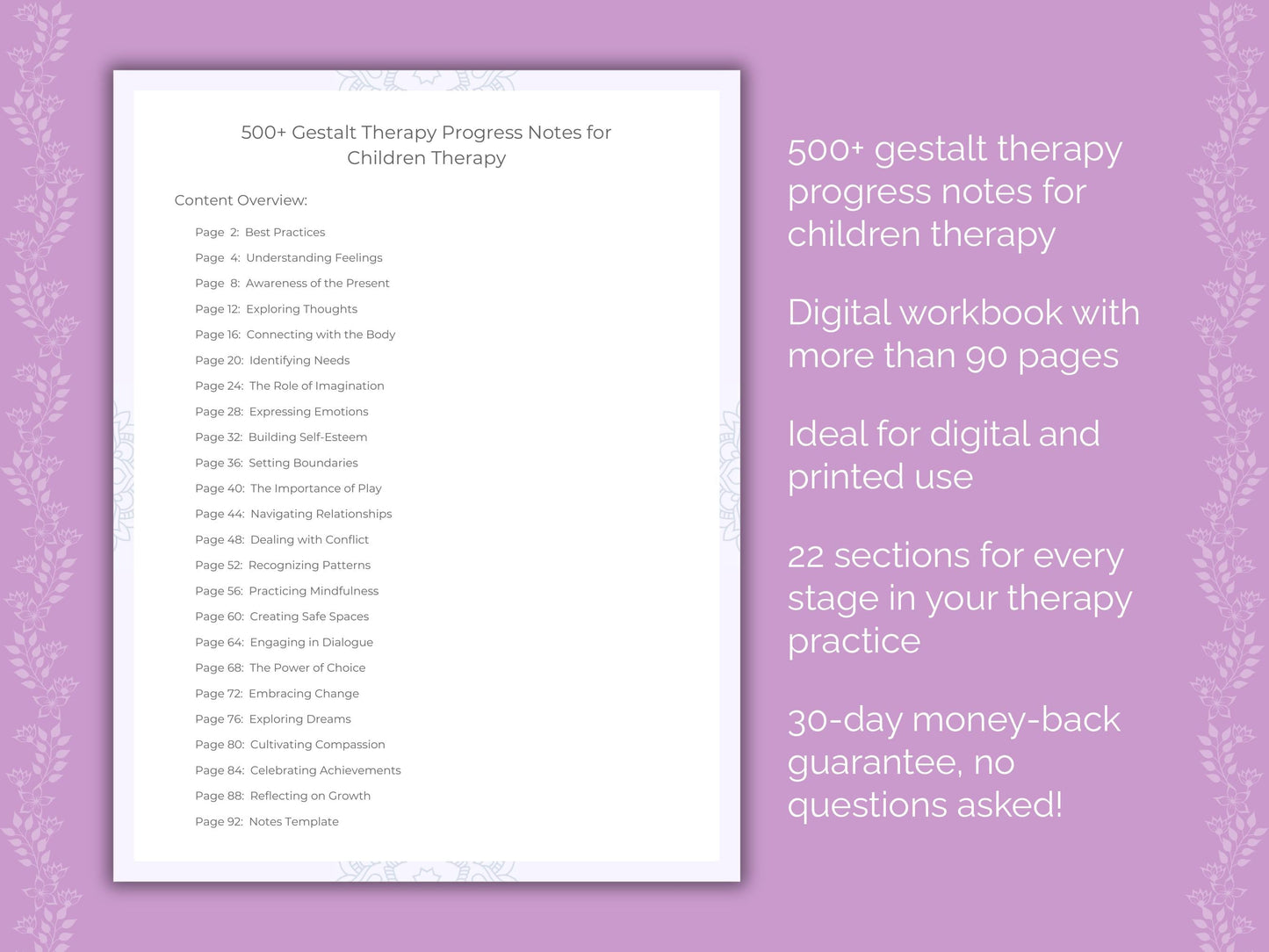 Children Gestalt Therapy Therapist Worksheets