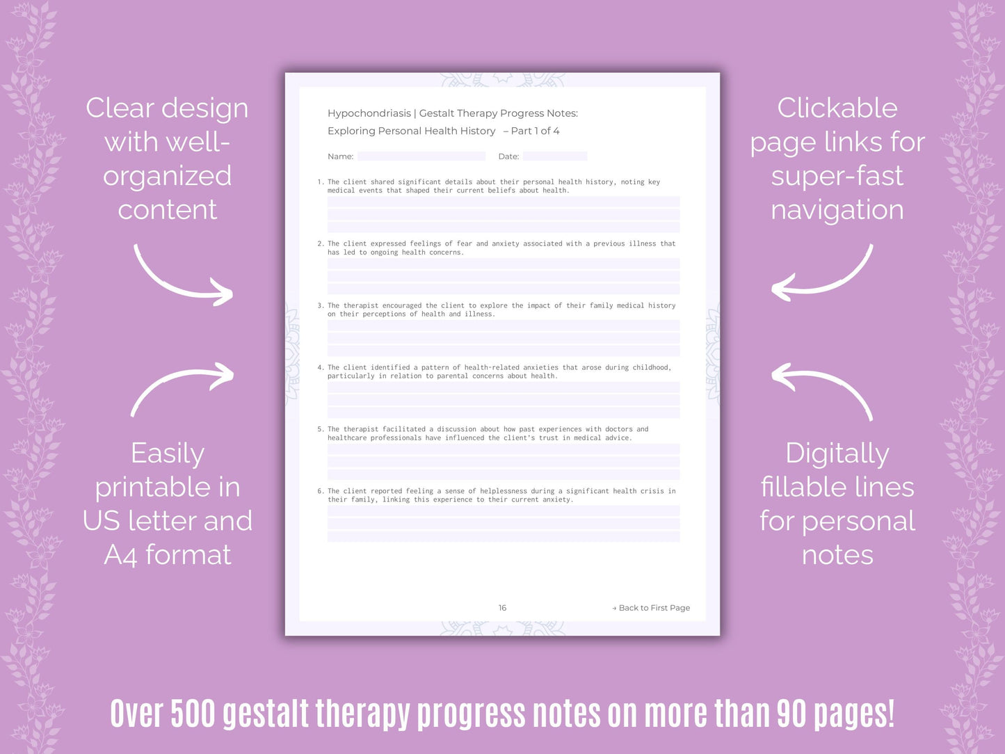 Hypochondriasis Gestalt Therapy Counseling Templates