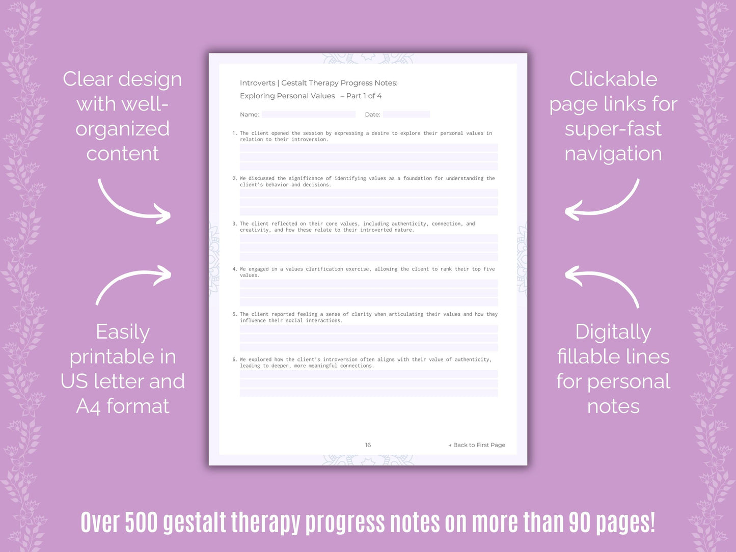 Introversion Gestalt Therapy Counseling Templates