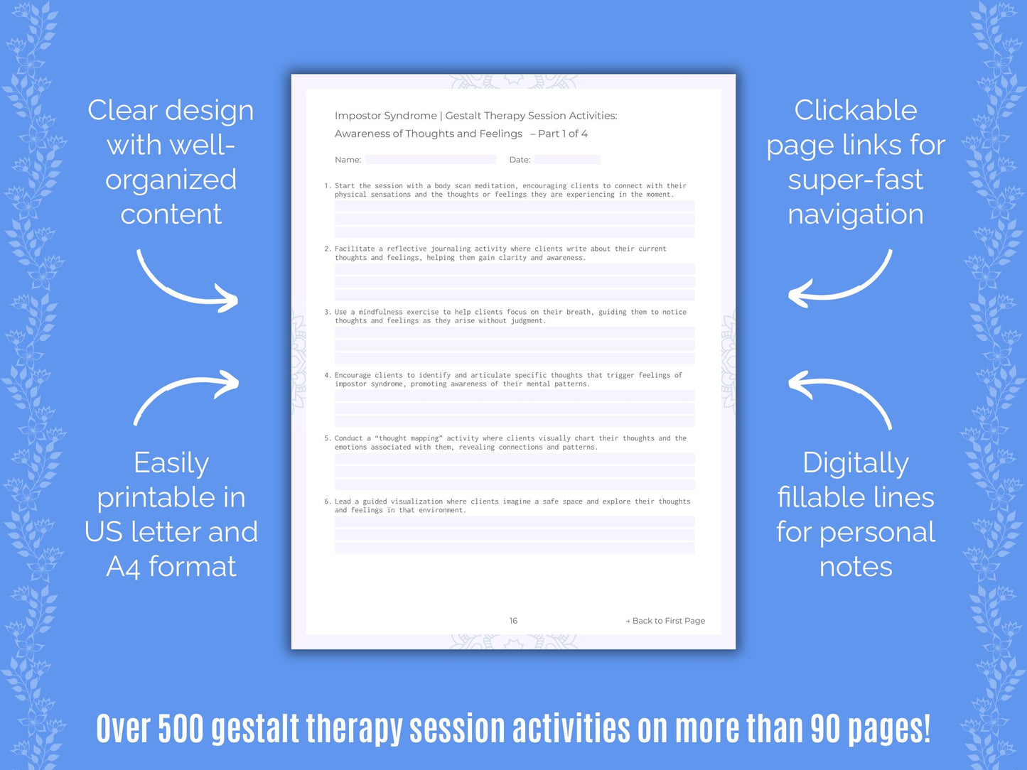 Impostor Syndrome Gestalt Therapy Counseling Templates
