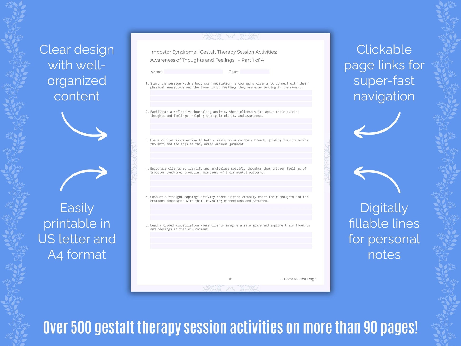 Impostor Syndrome Gestalt Therapy Counseling Templates