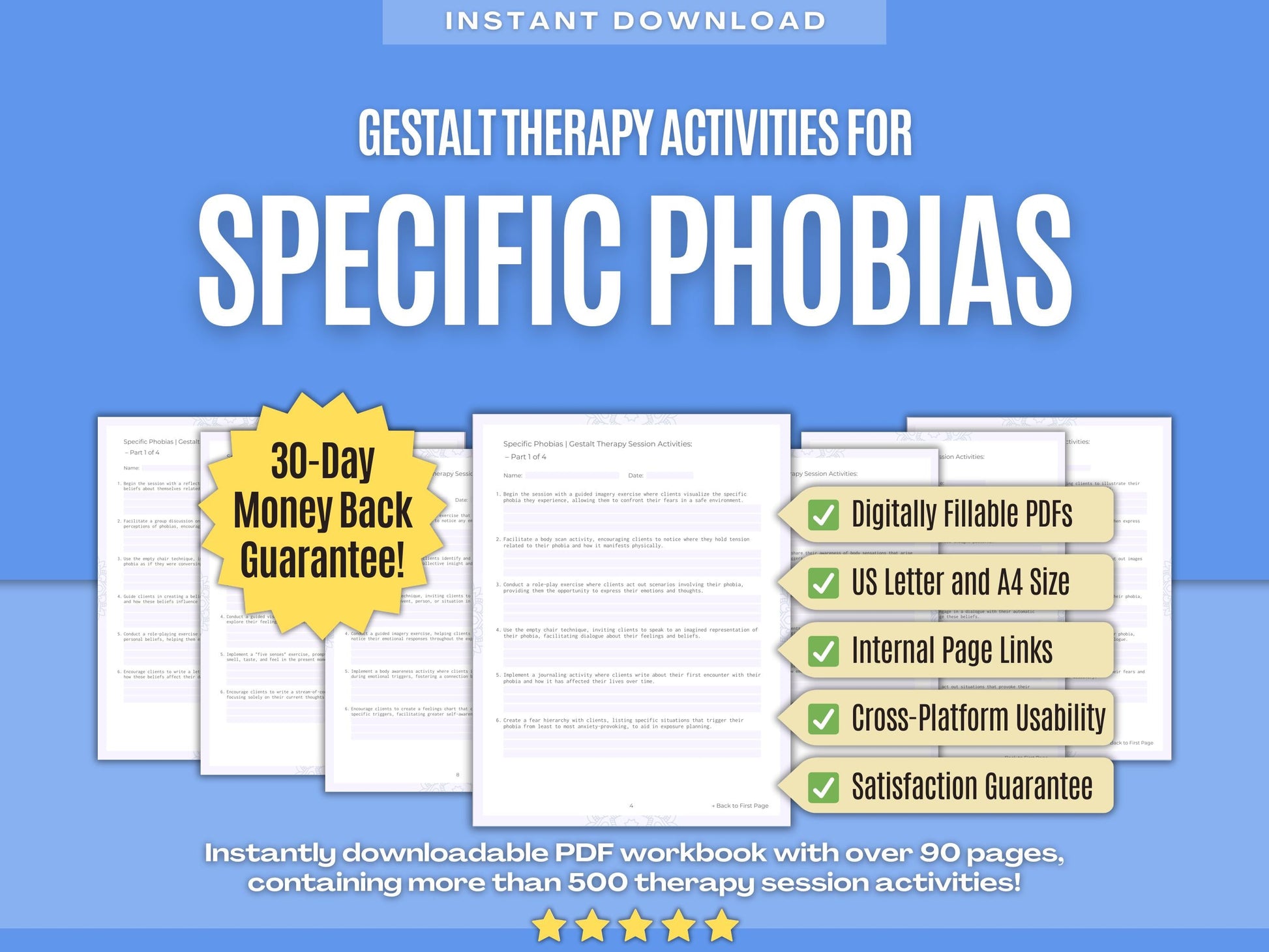 Specific Phobias Gestalt Therapy Psychology Workbooks
