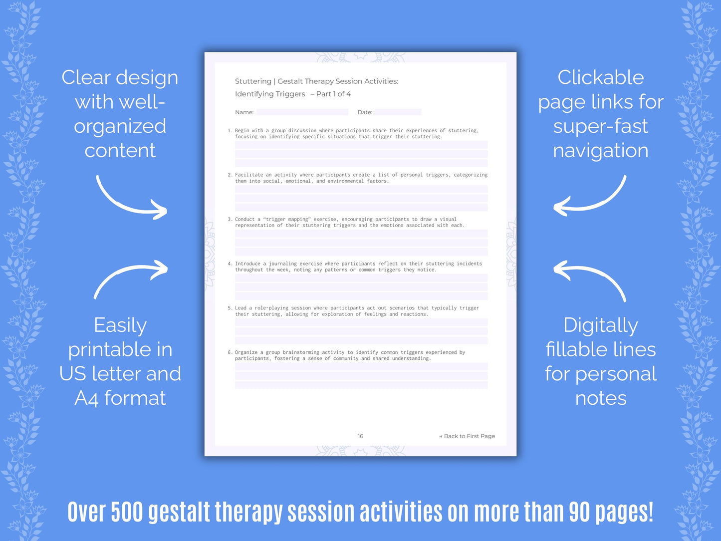 Stuttering Gestalt Therapy Counseling Templates