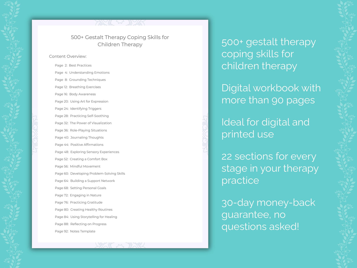 Children Gestalt Therapy Therapist Worksheets