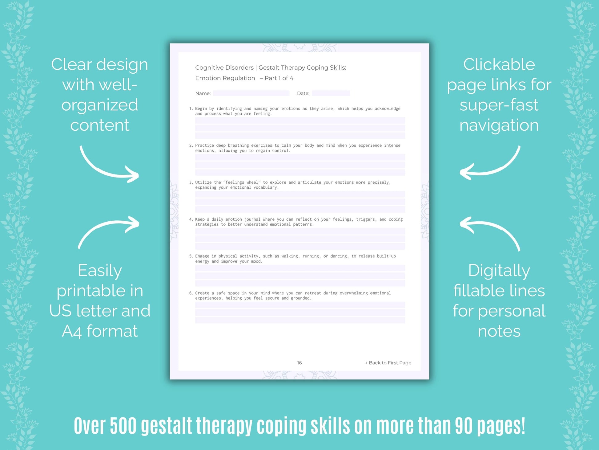 Cognitive Disorders Gestalt Therapy Counseling Templates