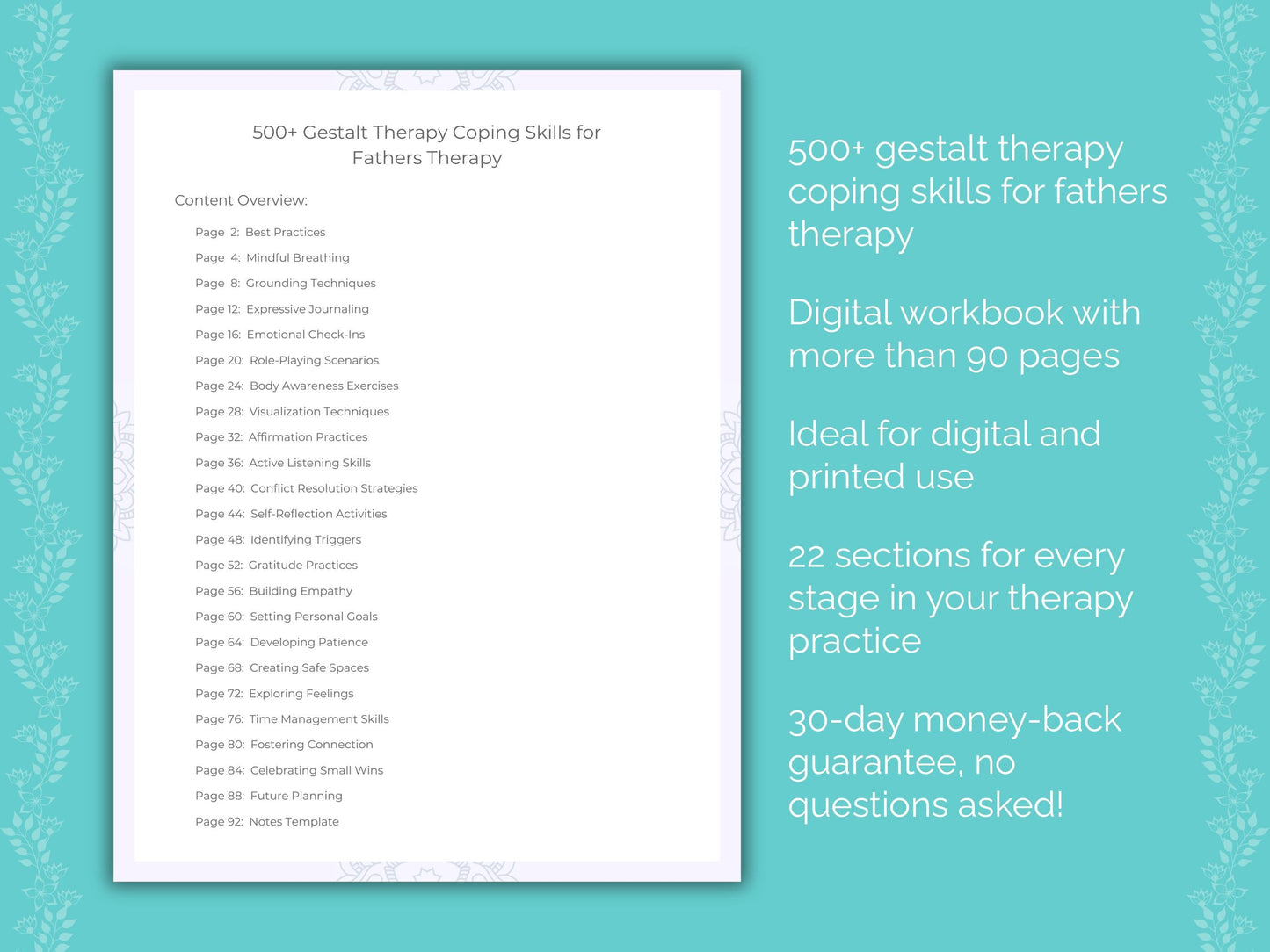 Fathers Gestalt Therapy Therapist Worksheets