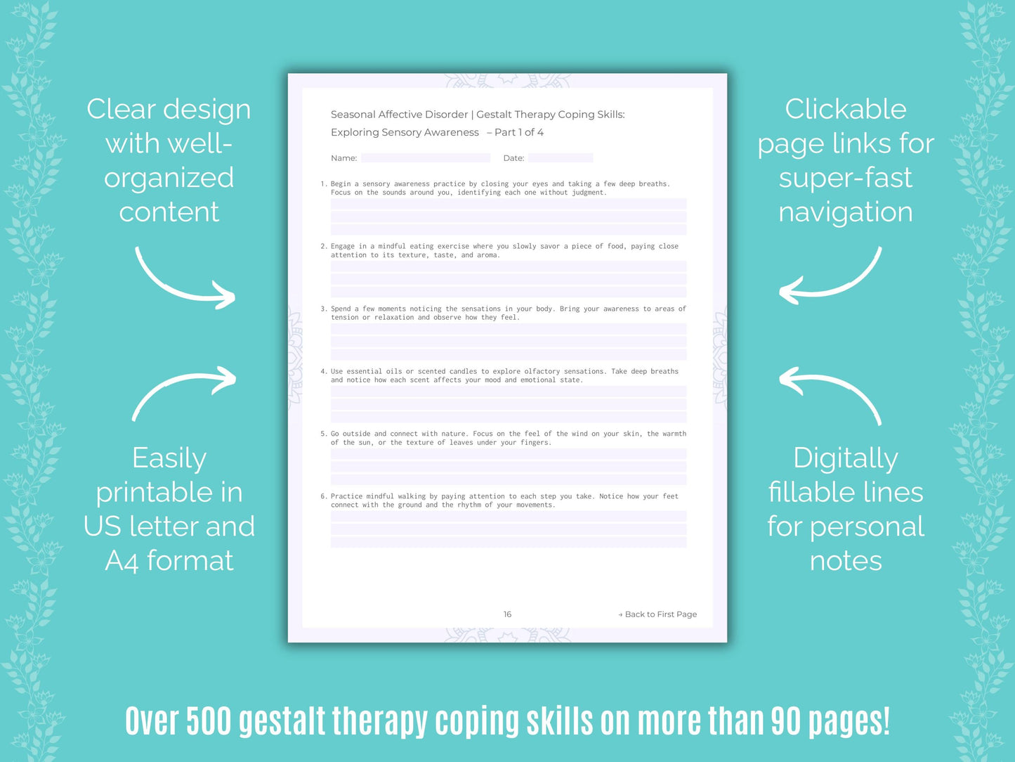 Seasonal Affective Disorder Gestalt Therapy Counseling Templates