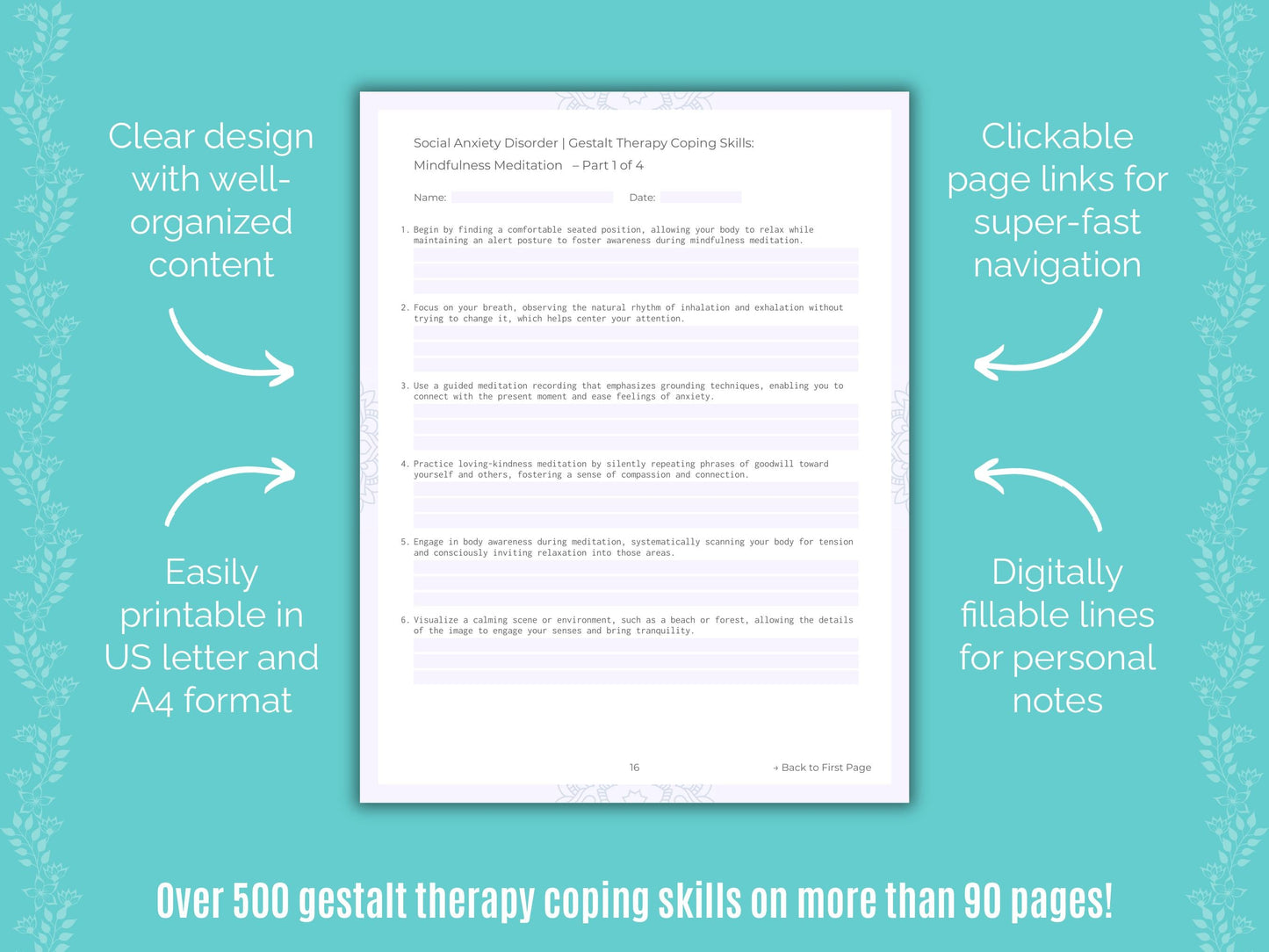 Social Anxiety Disorder Gestalt Therapy Counseling Templates