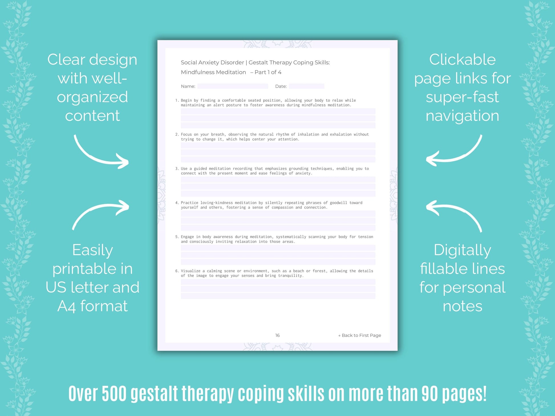 Social Anxiety Disorder Gestalt Therapy Counseling Templates