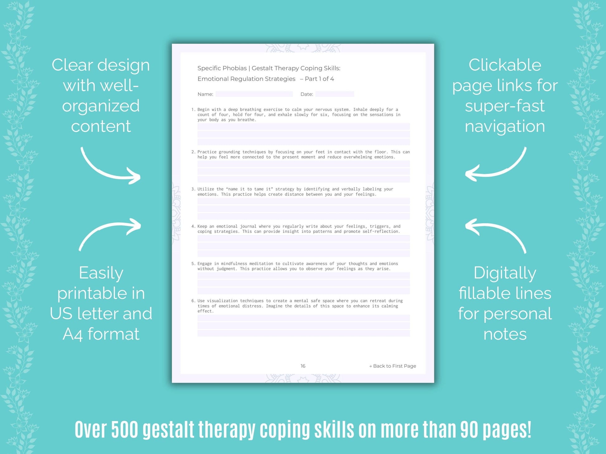 Specific Phobias Gestalt Therapy Counseling Templates