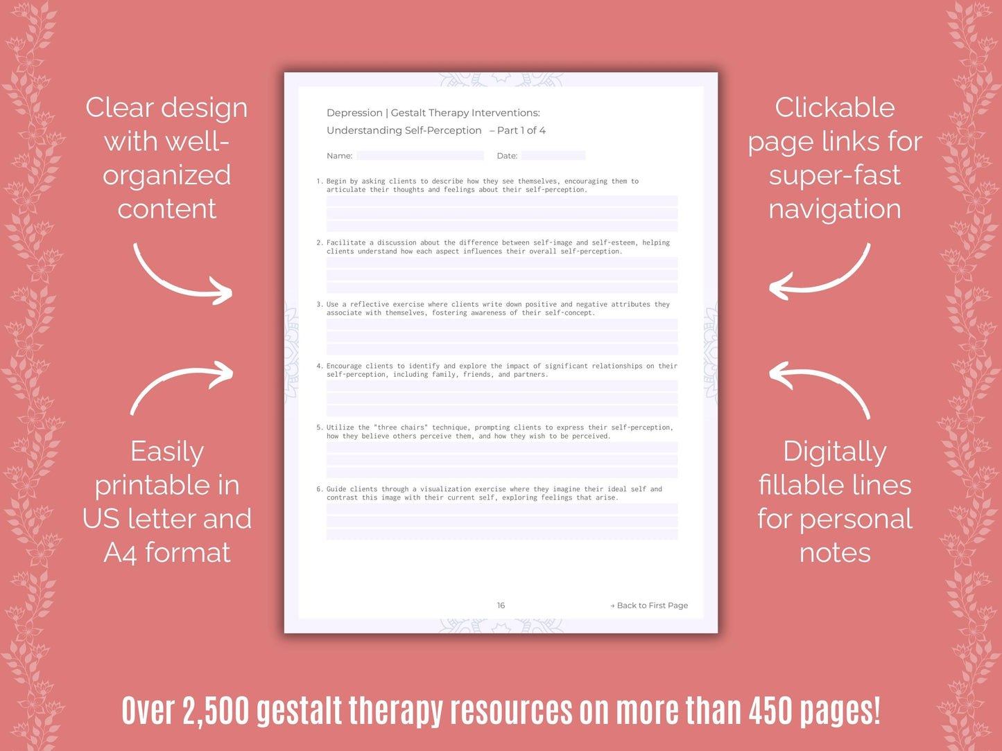 Depression Gestalt Therapy Counseling Templates