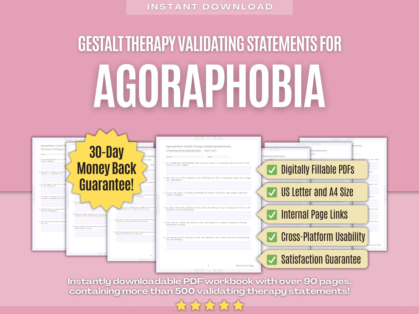 Agoraphobia Gestalt Therapy Psychology Workbooks
