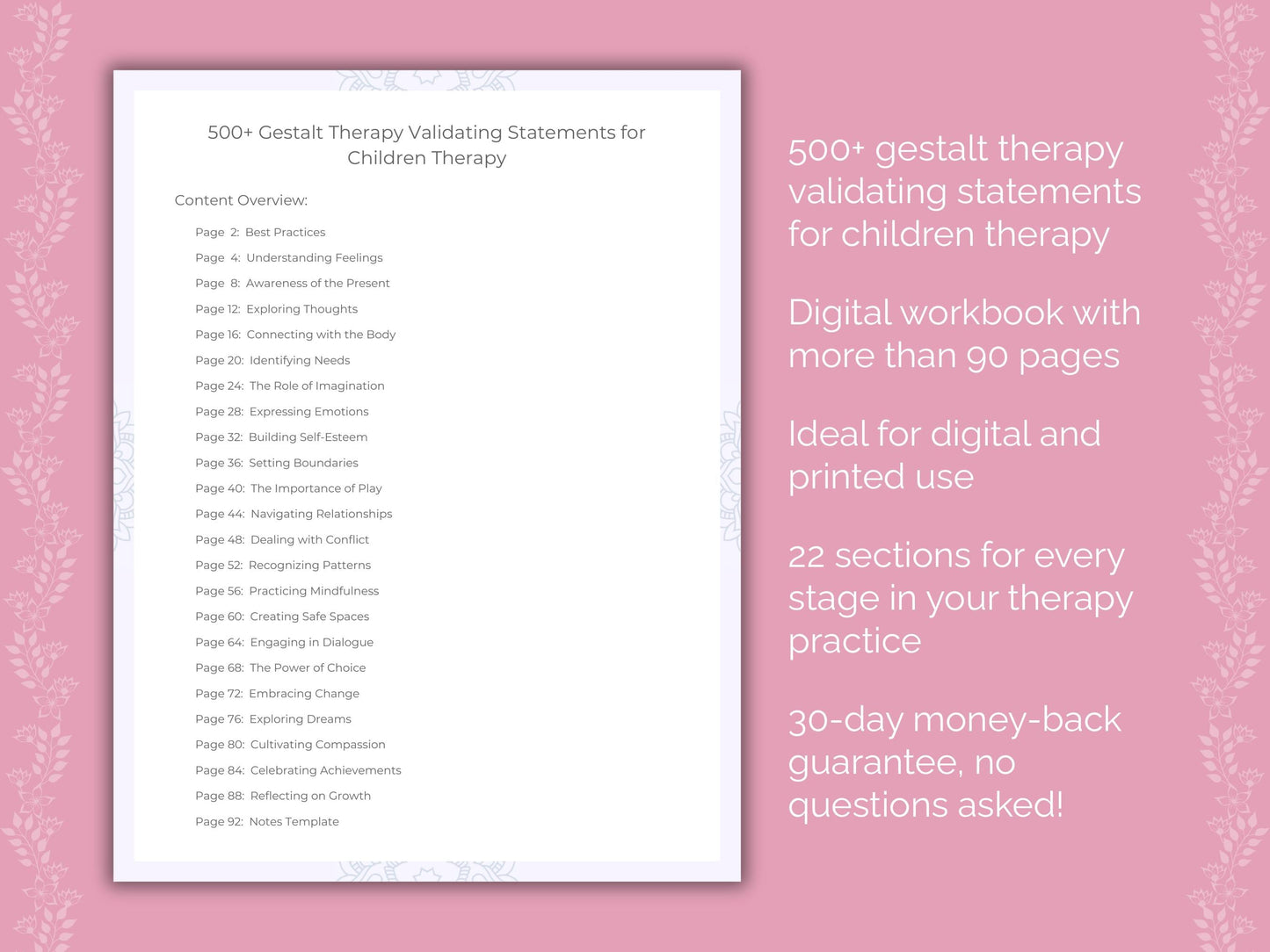 Children Gestalt Therapy Therapist Worksheets