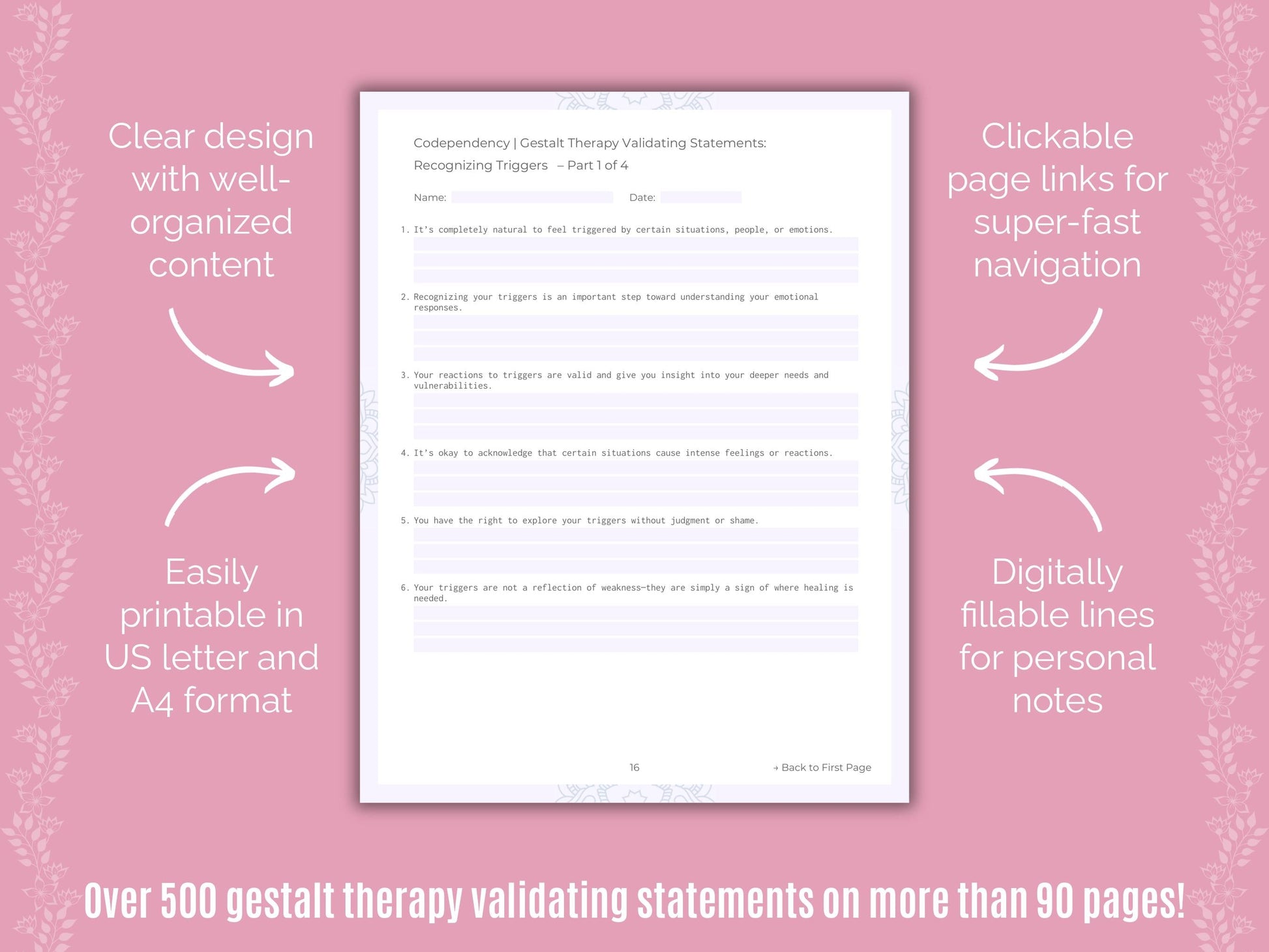 Codependency Gestalt Therapy Counseling Templates