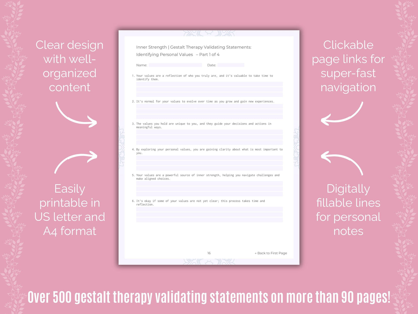 Inner Strength Gestalt Therapy Counseling Templates