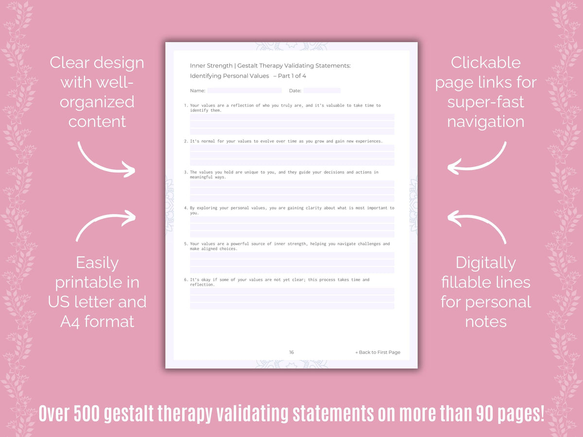 Inner Strength Gestalt Therapy Counseling Templates