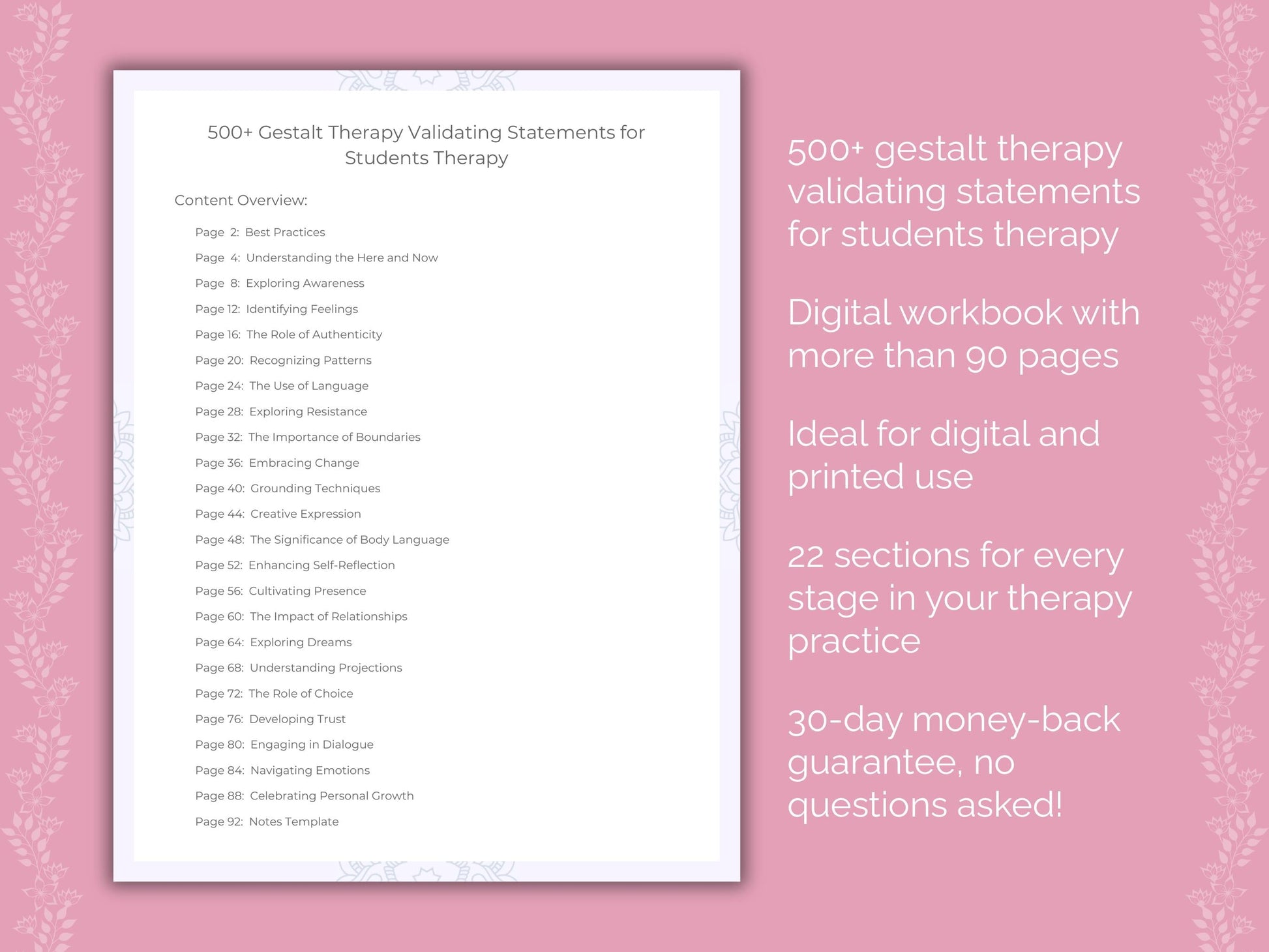 Students Gestalt Therapy Therapist Worksheets