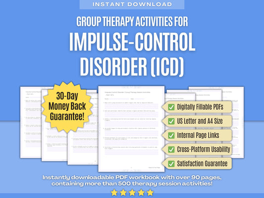 Impulse-Control Disorder (ICD) Group Therapy Psychology Workbooks