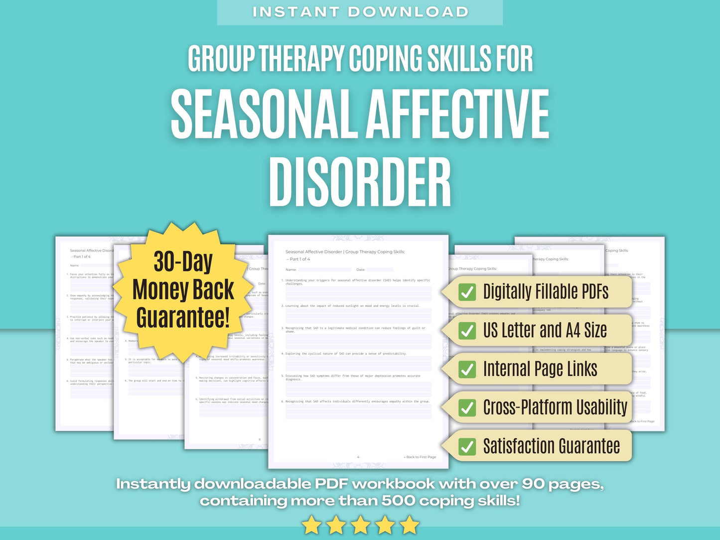 Seasonal Affective Disorder Group Therapy Psychology Workbooks