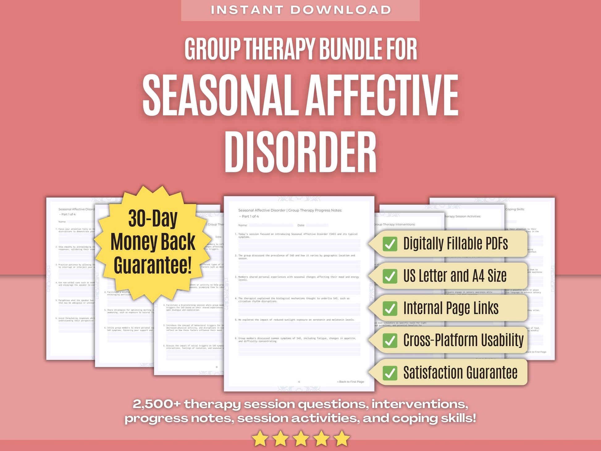 Seasonal Affective Disorder Group Therapy Psychology Workbooks