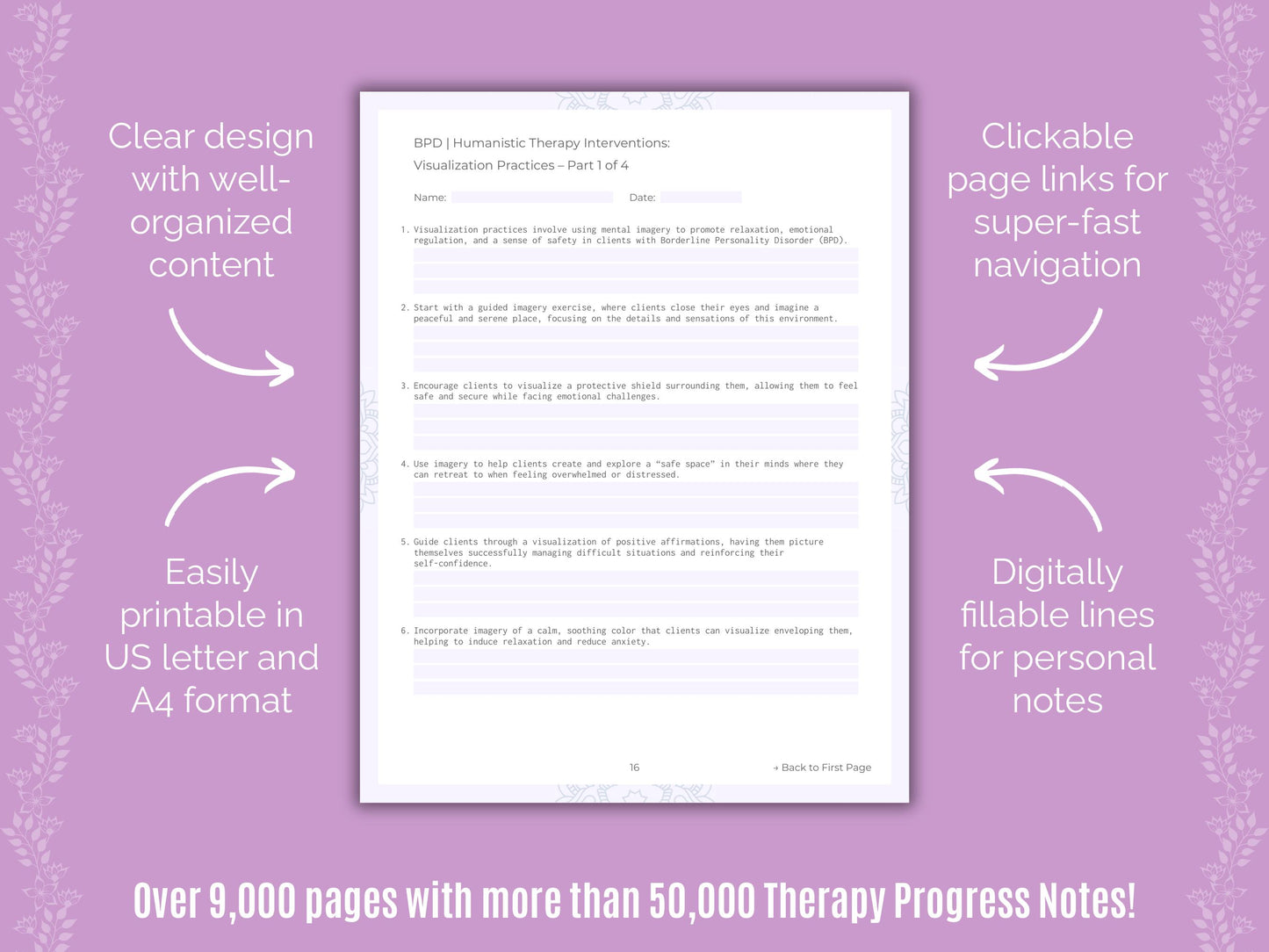 Humanistic Therapy Progress Notes Counselor Cheat Sheets