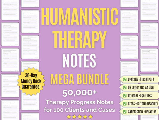 Humanistic Therapy Progress Notes Psychology Workbooks