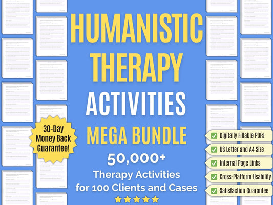 Humanistic Therapy Session Activities Psychology Workbooks