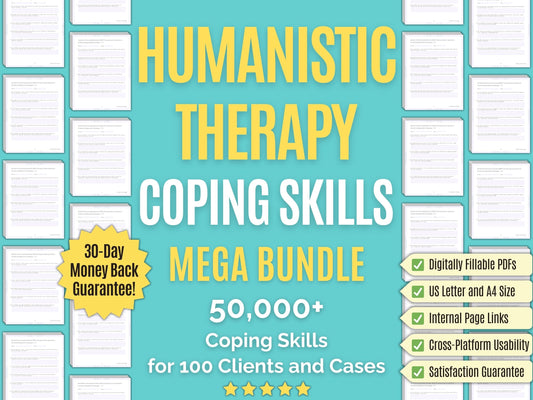 Humanistic Therapy Coping Skills Psychology Workbooks