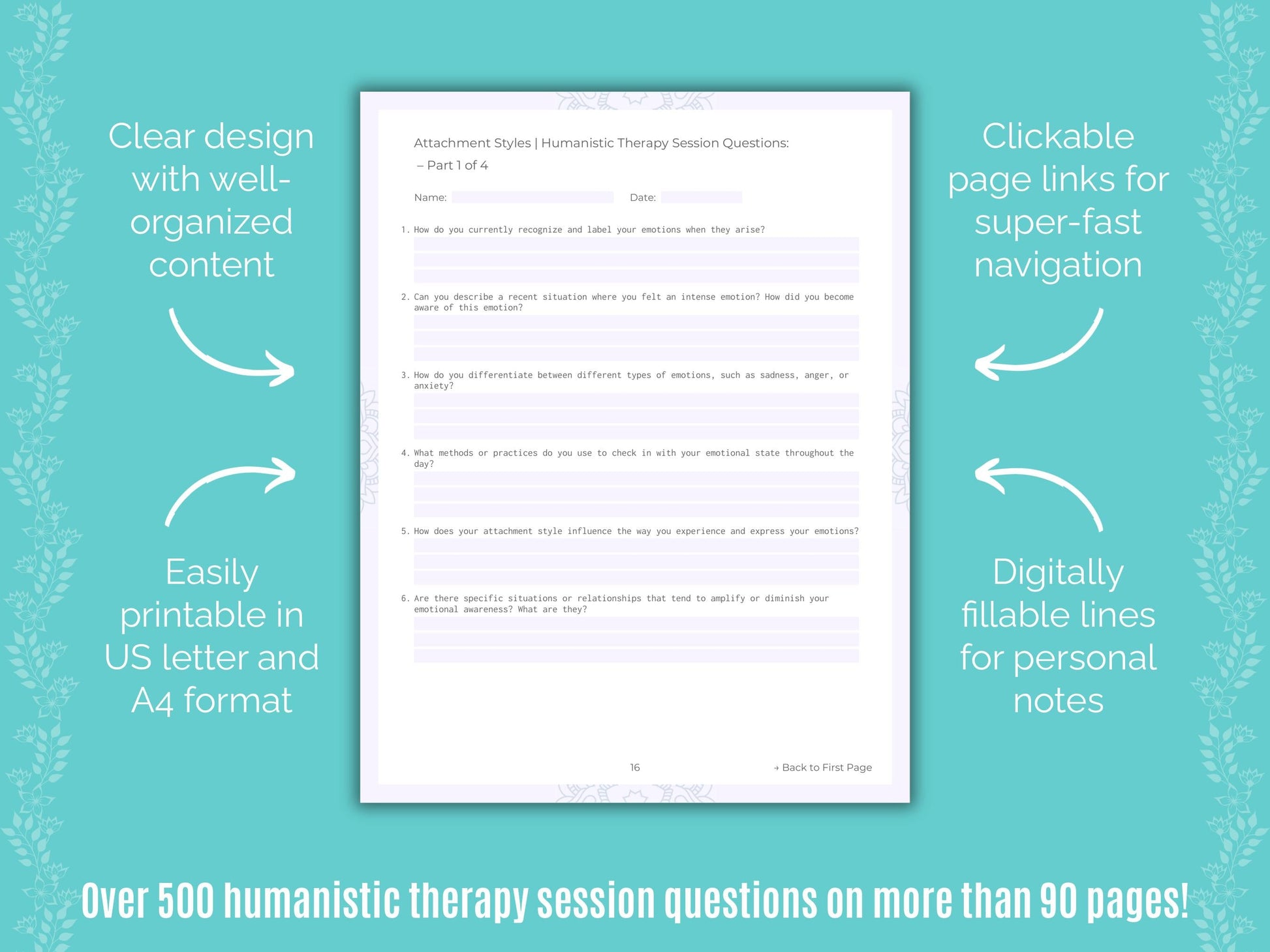 Attachment Styles Humanistic Therapy Counseling Templates