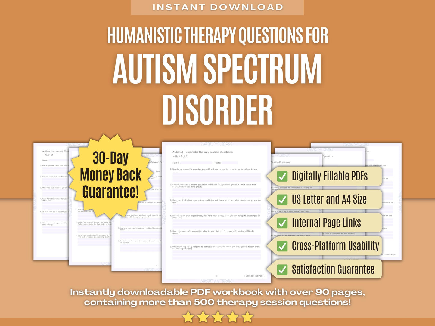 Autism Spectrum Disorder Humanistic Therapy Psychology Workbooks