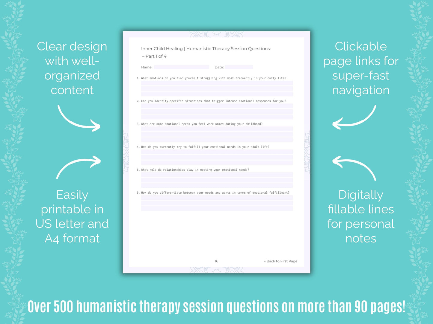 Inner Child Healing Humanistic Therapy Counseling Templates