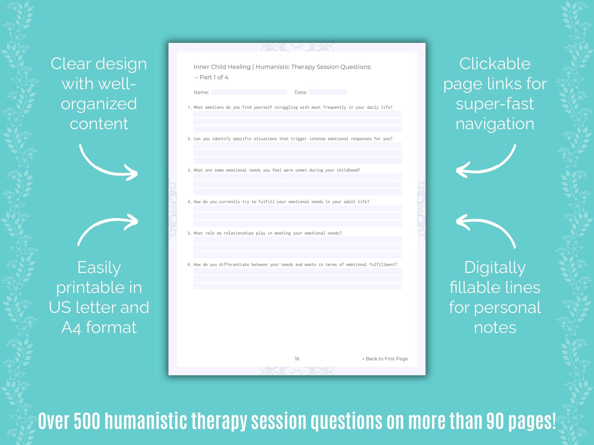 Inner Child Healing Humanistic Therapy Counseling Templates