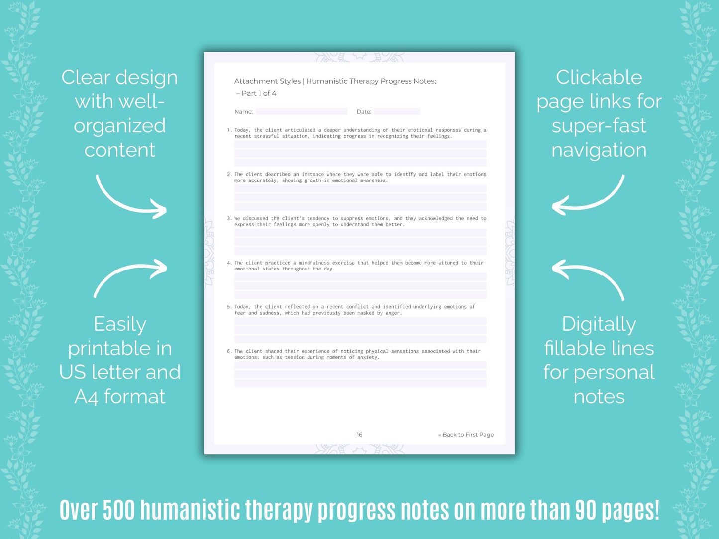 Attachment Styles Humanistic Therapy Counseling Templates