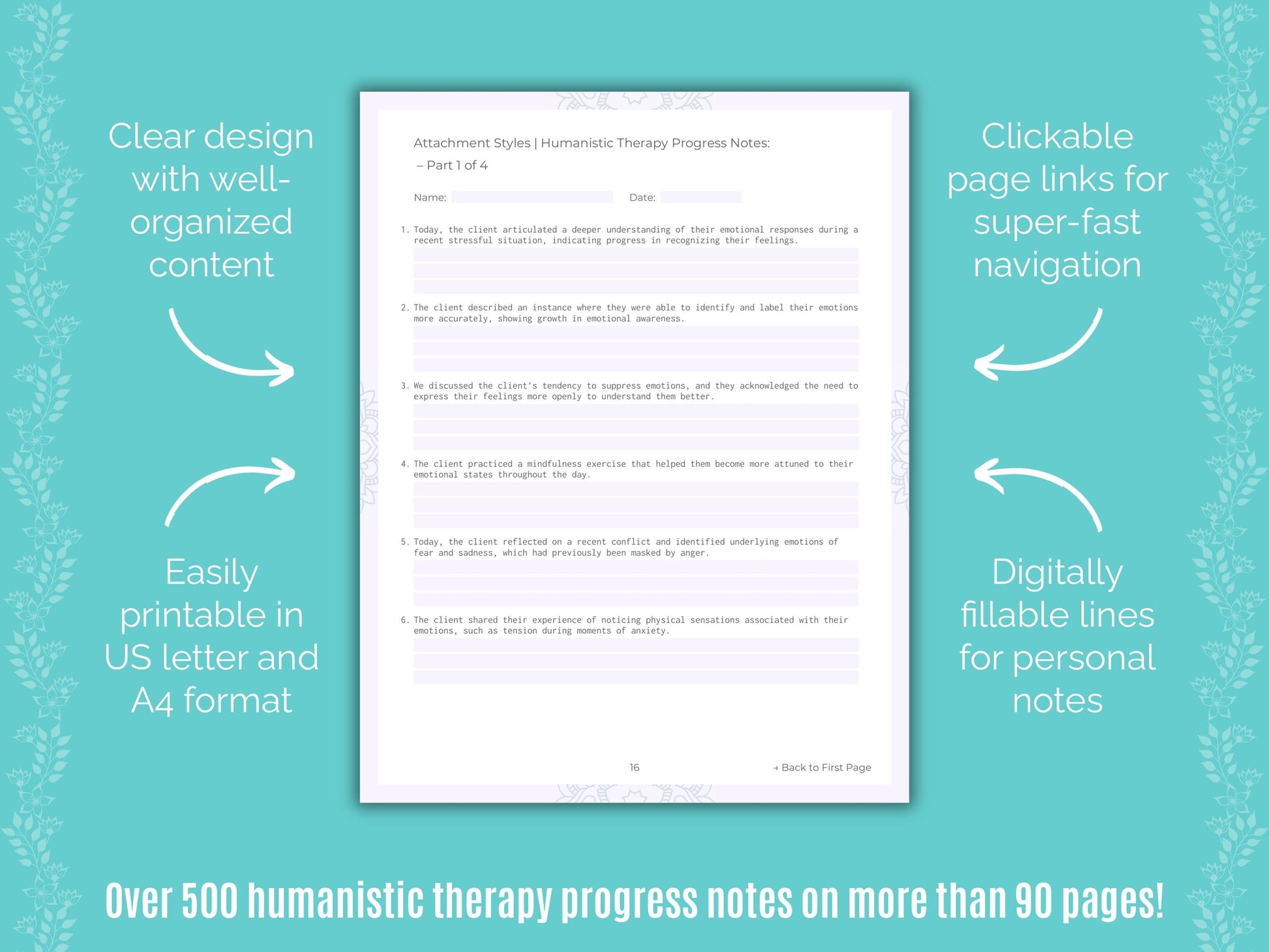 Attachment Styles Humanistic Therapy Counseling Templates