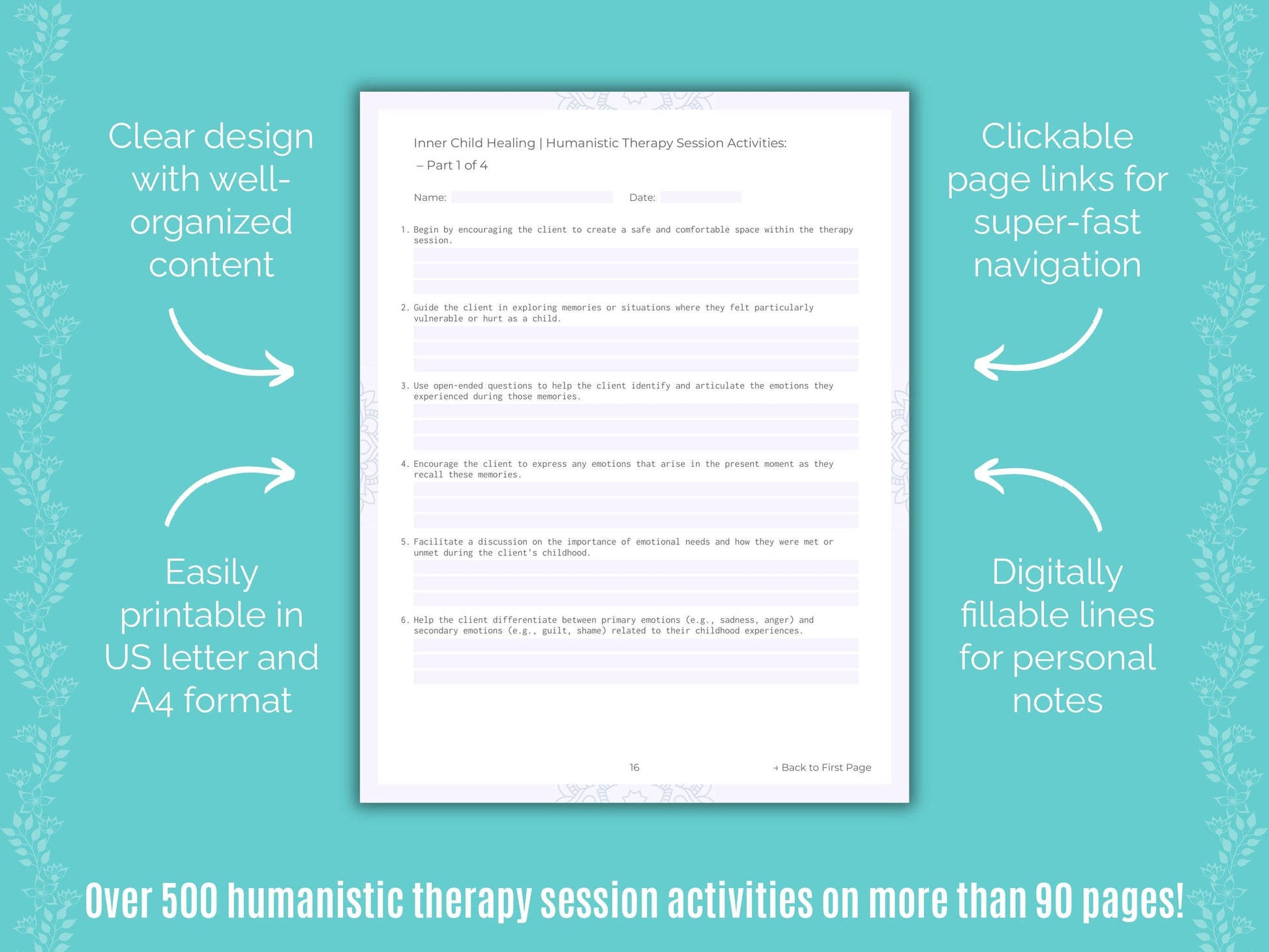 Inner Child Healing Humanistic Therapy Counseling Templates