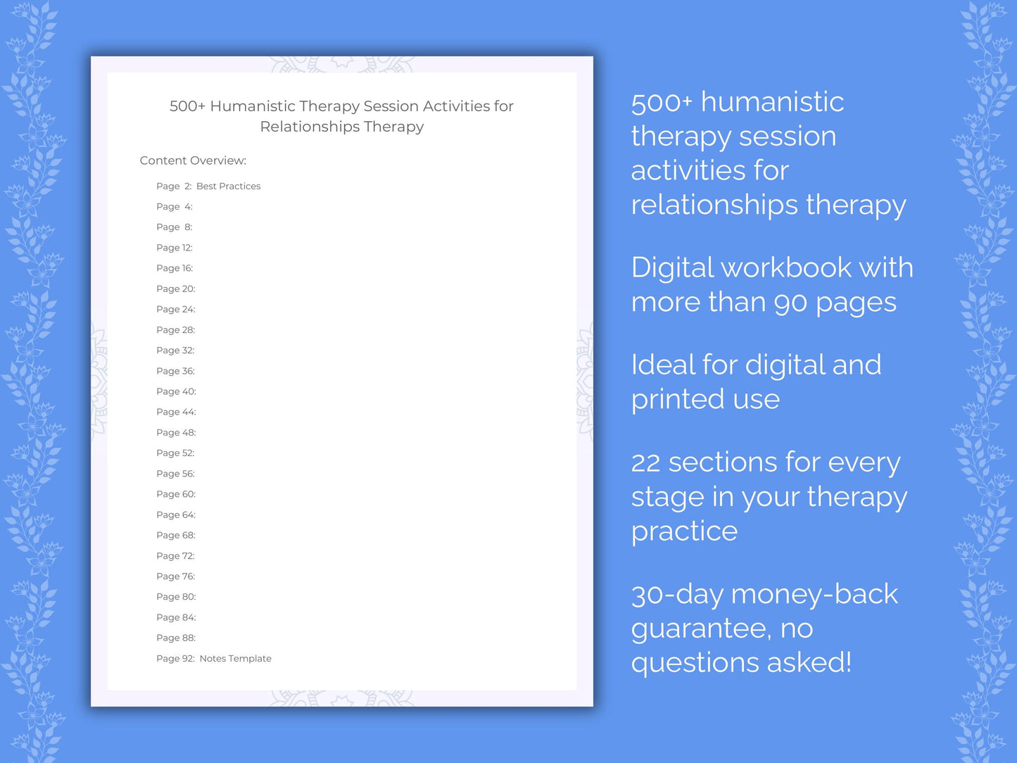 Relationships Humanistic Therapy Therapist Worksheets