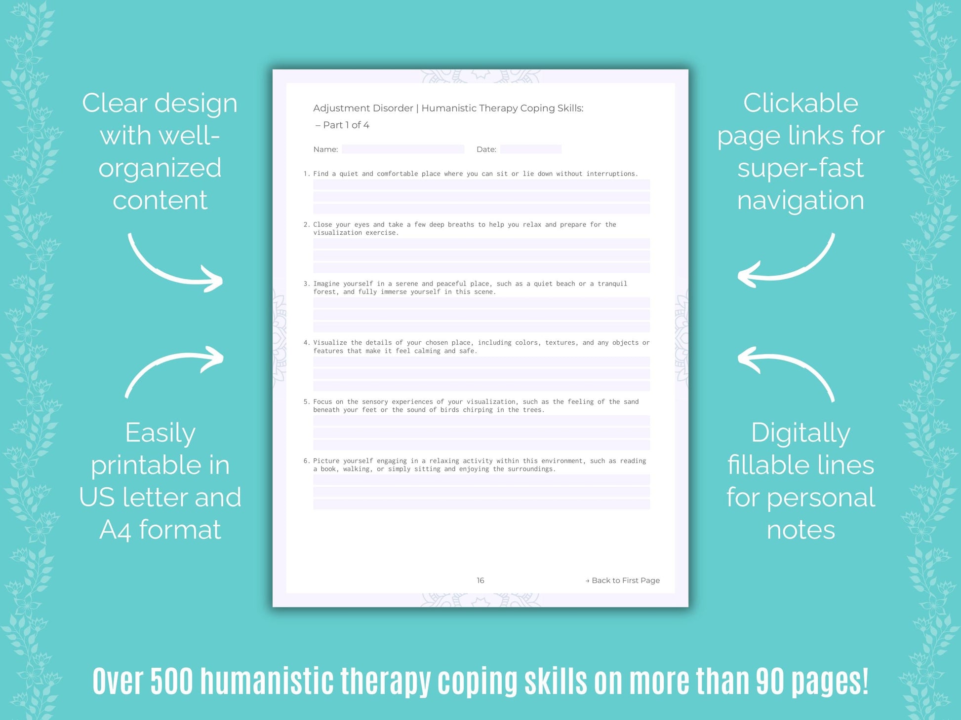 Adjustment Disorder Humanistic Therapy Counseling Templates